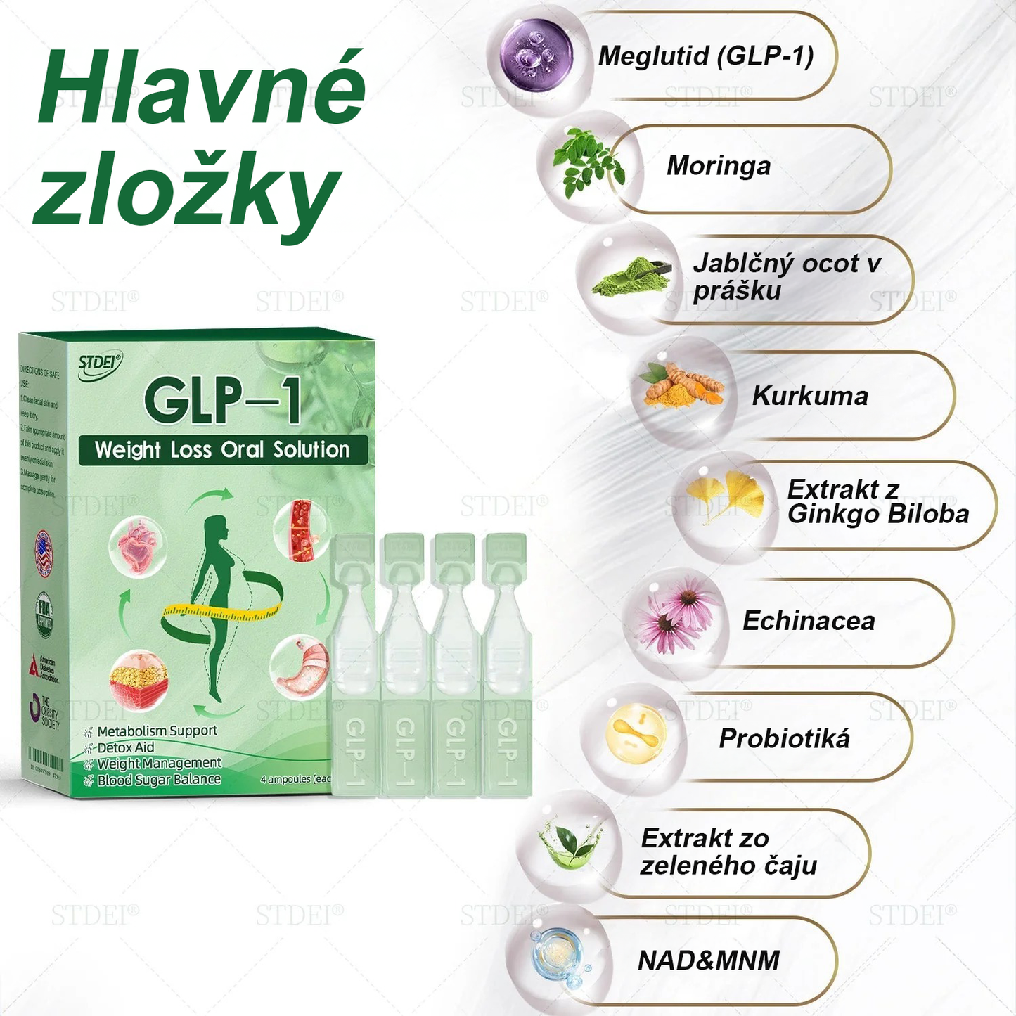 Odporúčané klinikou Mayo | Oficiálny obchod 👨⚕️STDEI® GLP-1 Perorálny roztok na chudnutie💥Obezita, kardiovaskulárne ochorenia, cukrovka, spánkové apnoe, problémy s kĺbmi a ďalšie